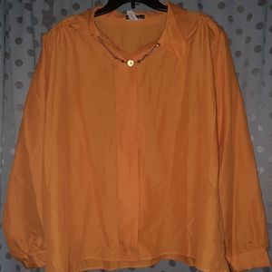 COPY CATS Collared Button Down Blouse 22W